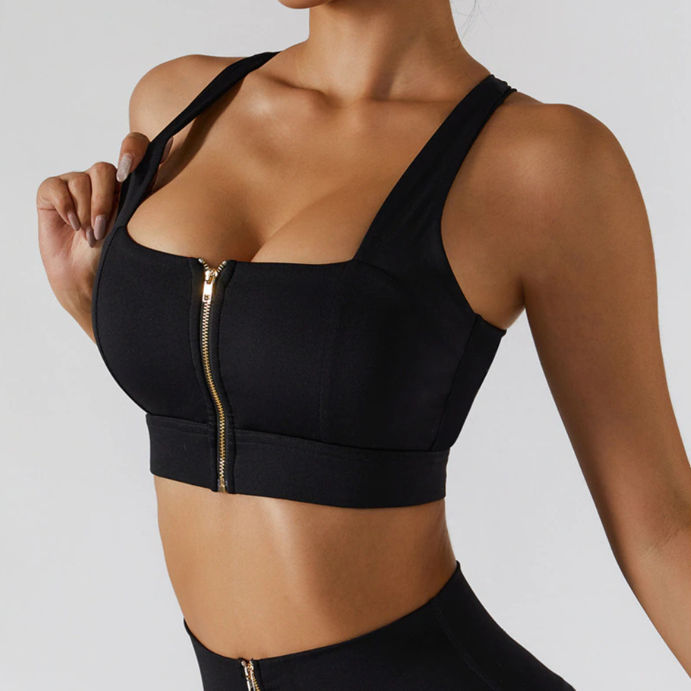 Believe Zip Front Sports Bra