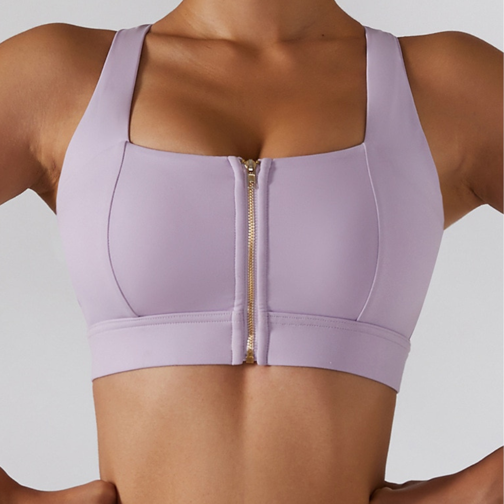 Believe Zip Front Sports Bra