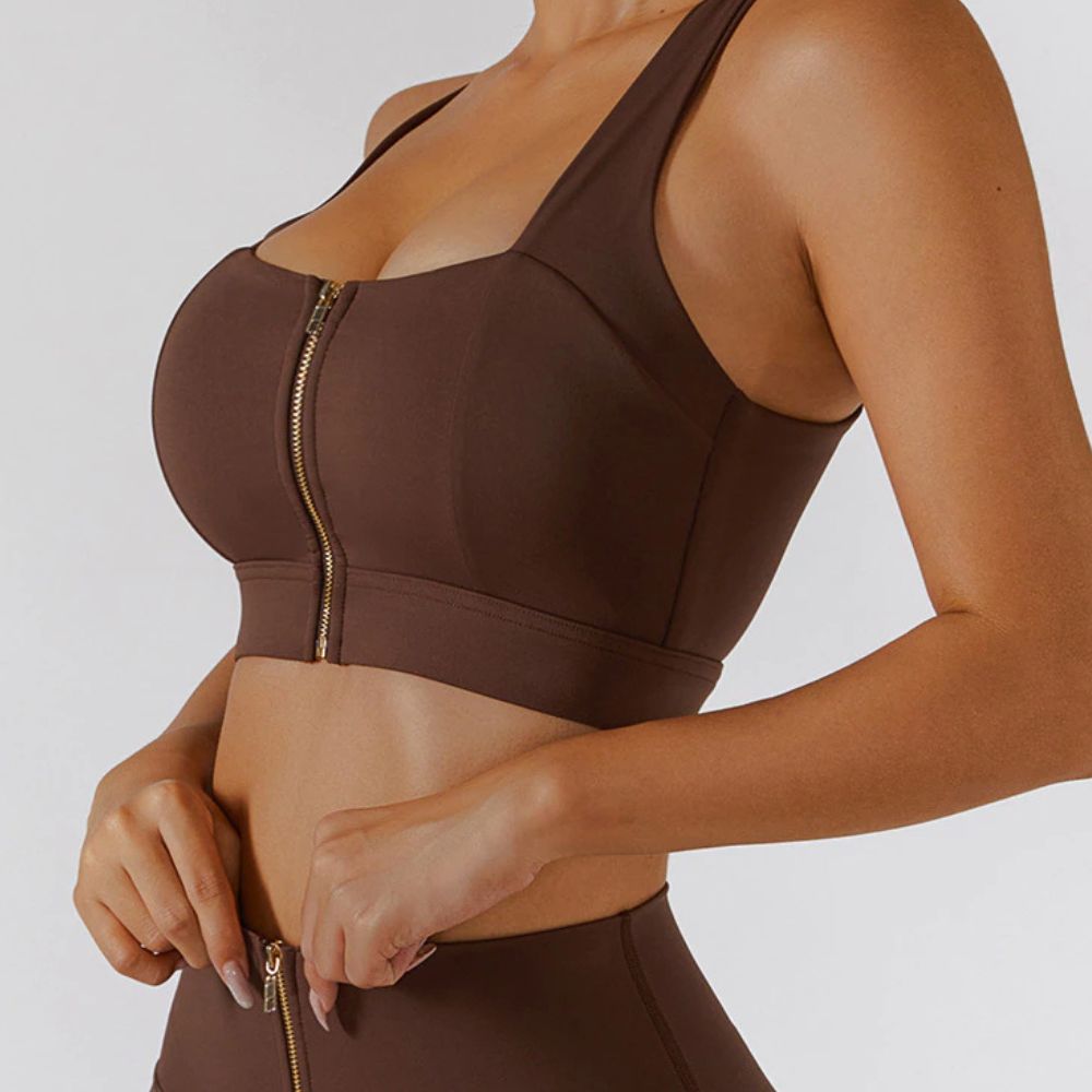Believe Zip Front Sports Bra
