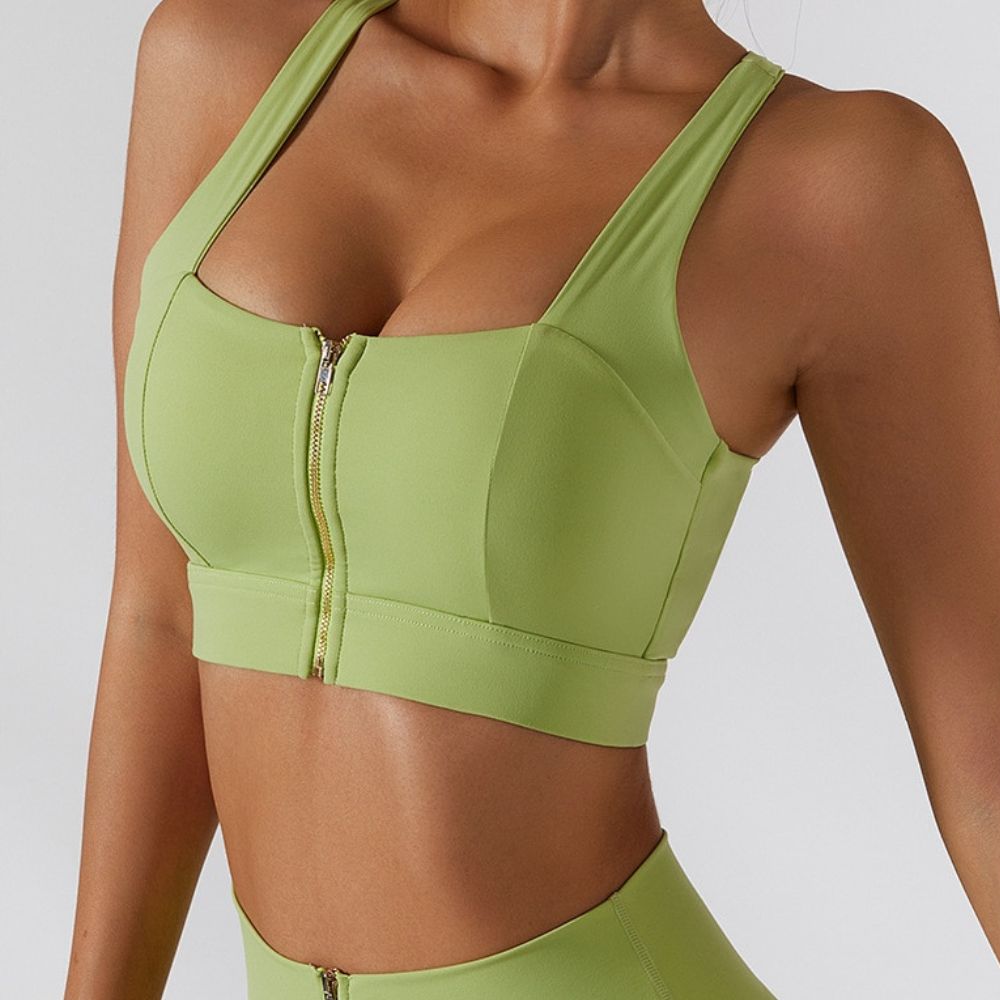 Believe Zip Front Sports Bra