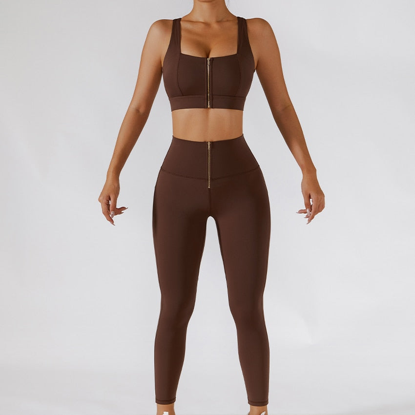 Believe High Waist Zip Front Leggings