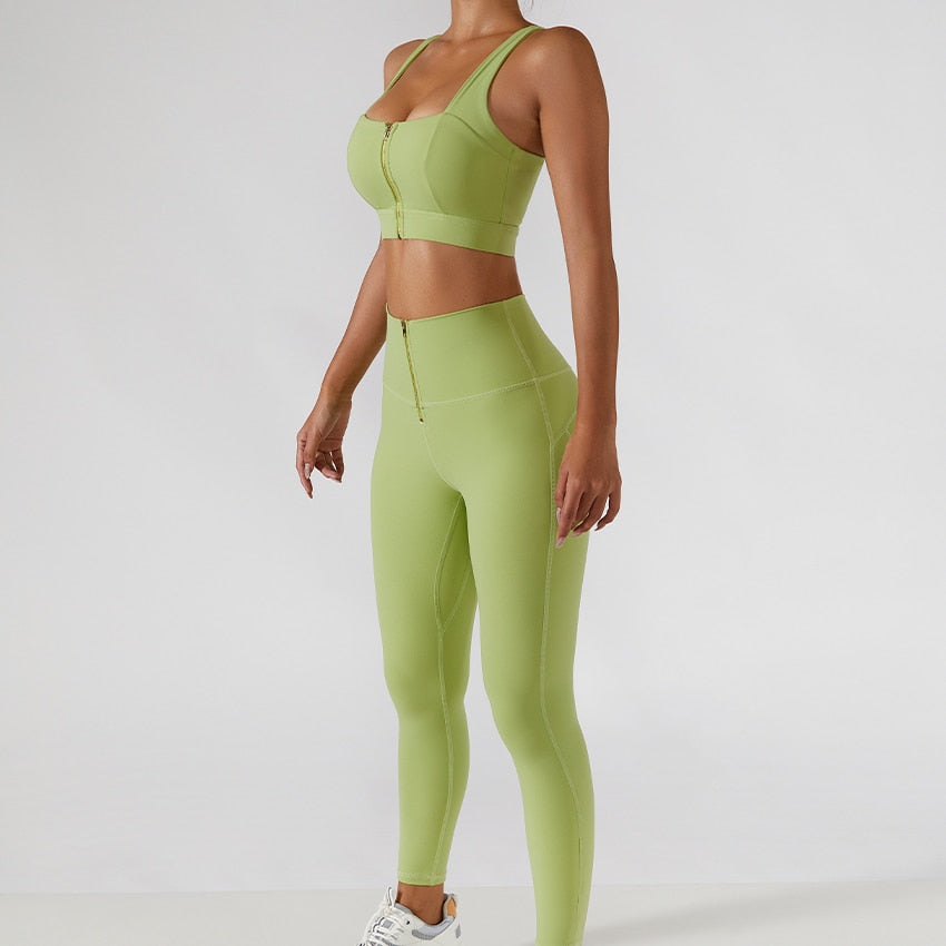 Believe High Waist Zip Front Leggings