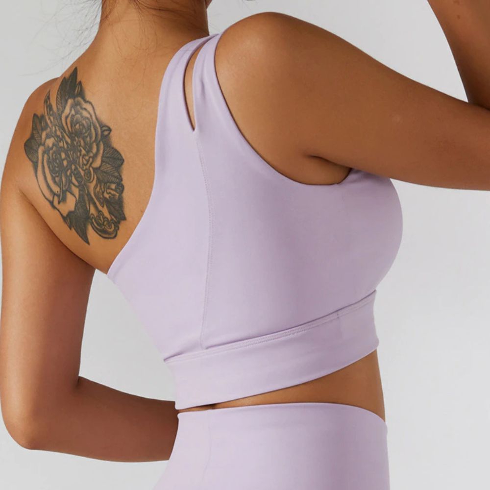 Clarity One-Shoulder Keyhole Sports Bra