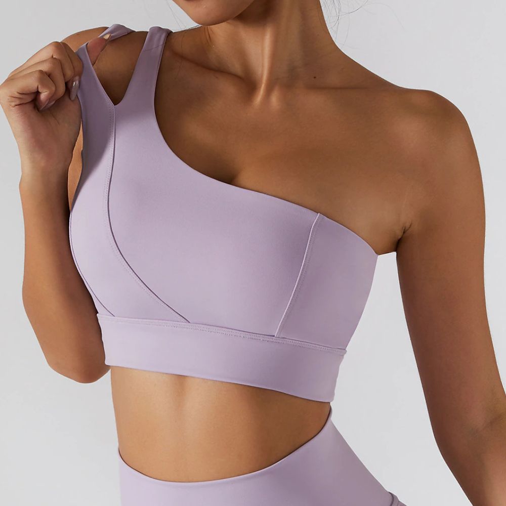 Clarity One-Shoulder Keyhole Sports Bra