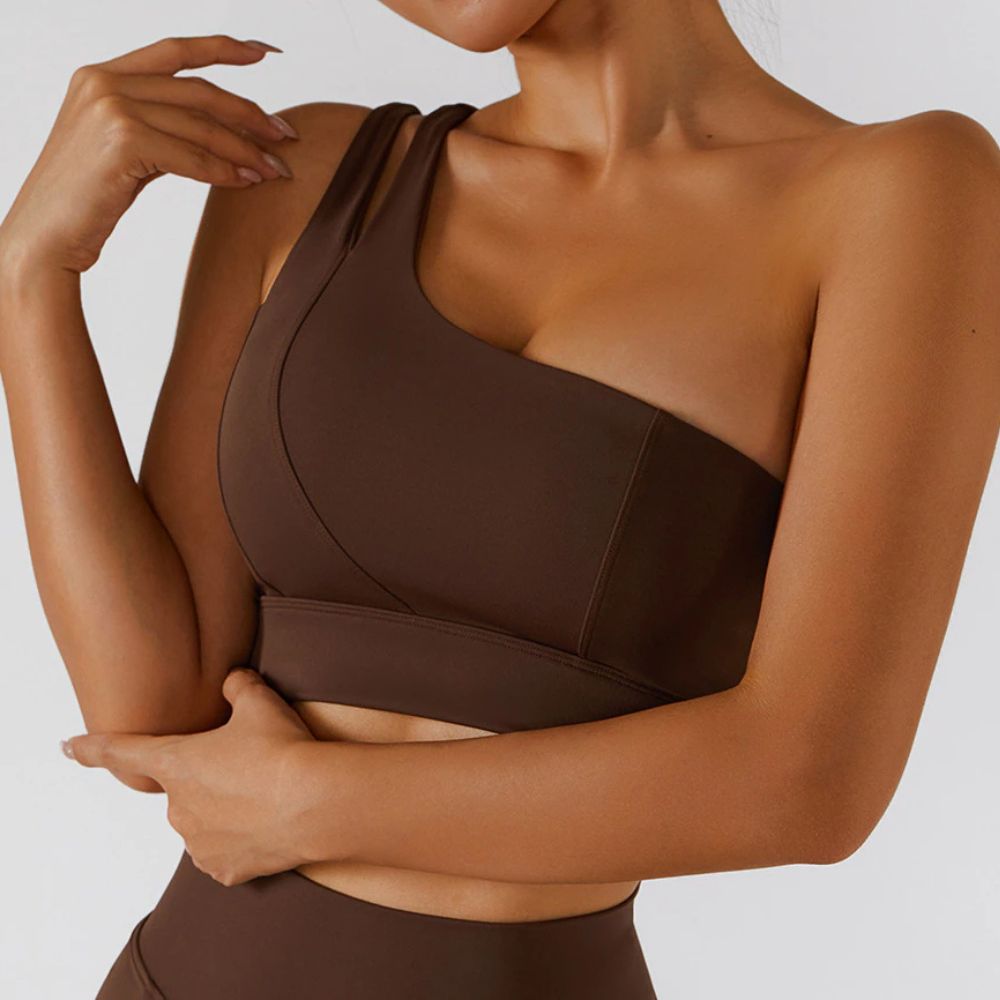 Clarity One-Shoulder Keyhole Sports Bra