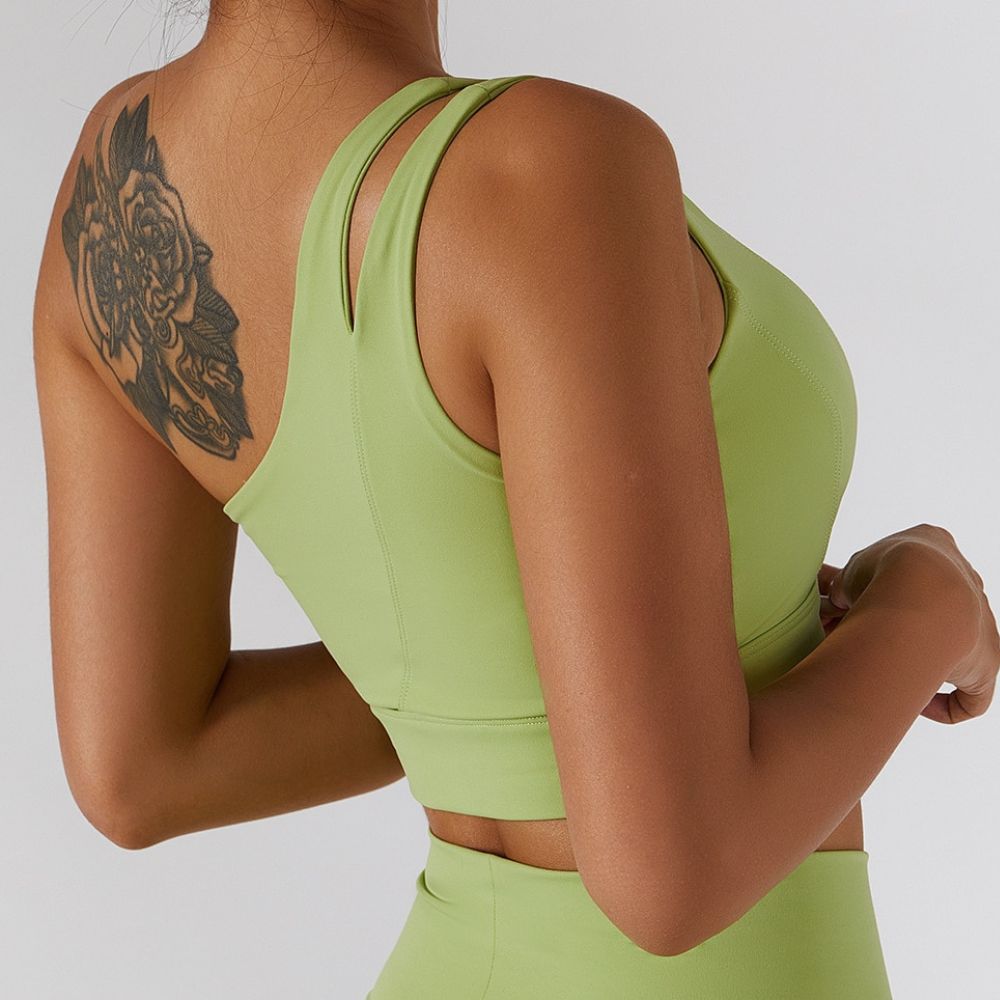 Clarity One-Shoulder Keyhole Sports Bra