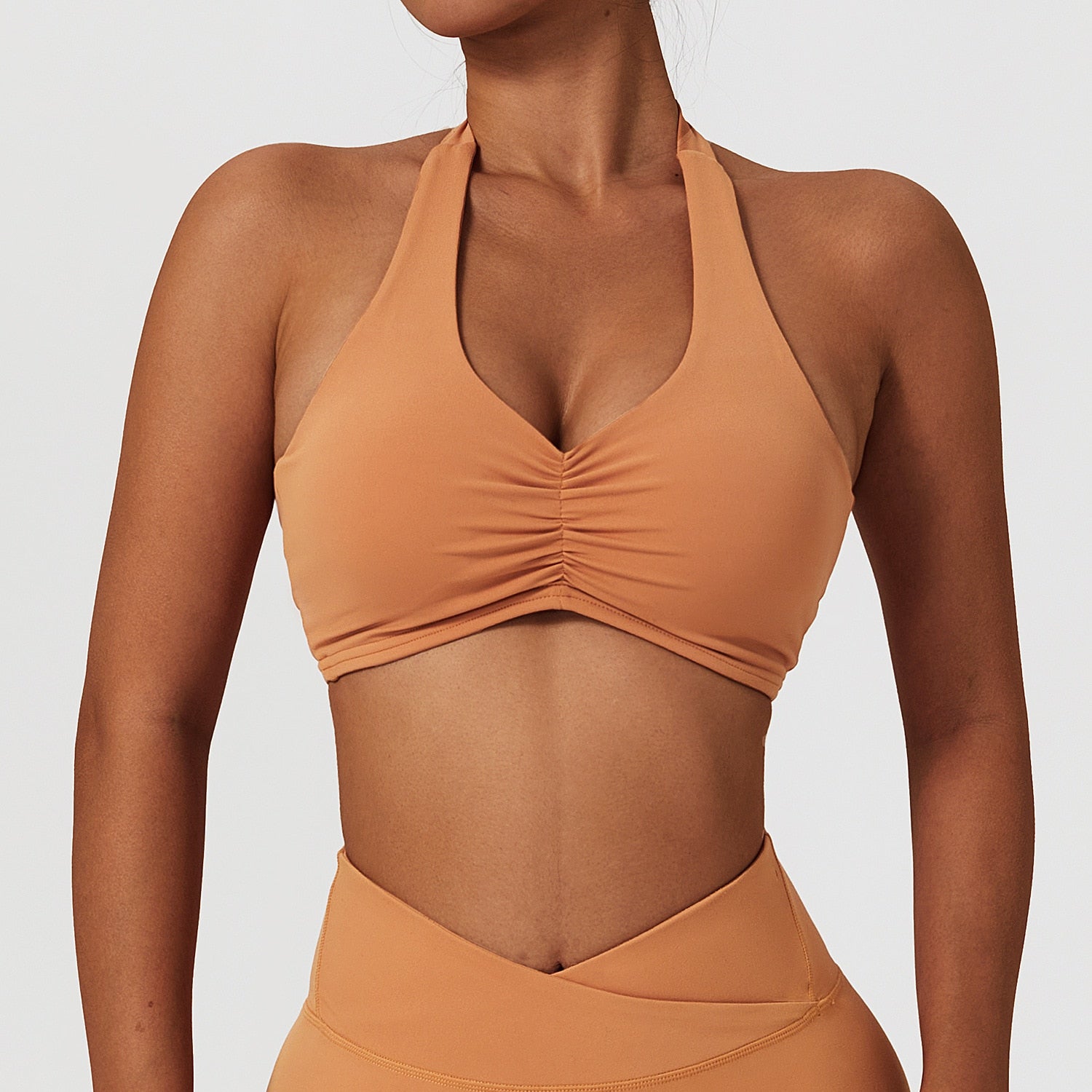Elevate Halter Scrunch Front Sports Bra