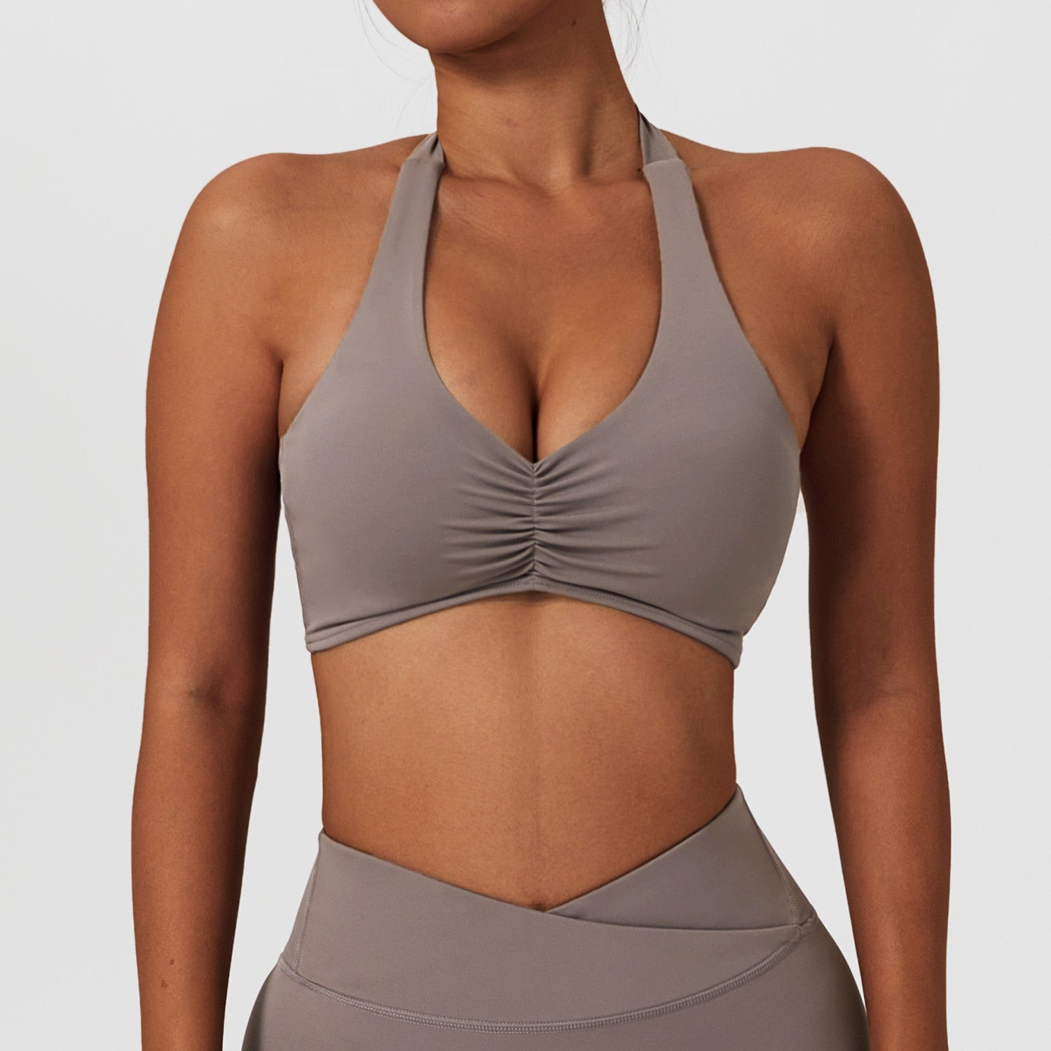Elevate Halter Scrunch Front Sports Bra