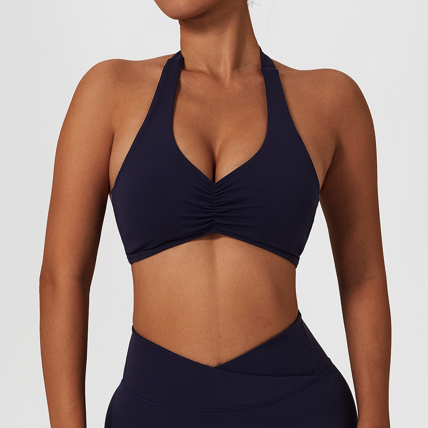 Elevate Halter Scrunch Front Sports Bra