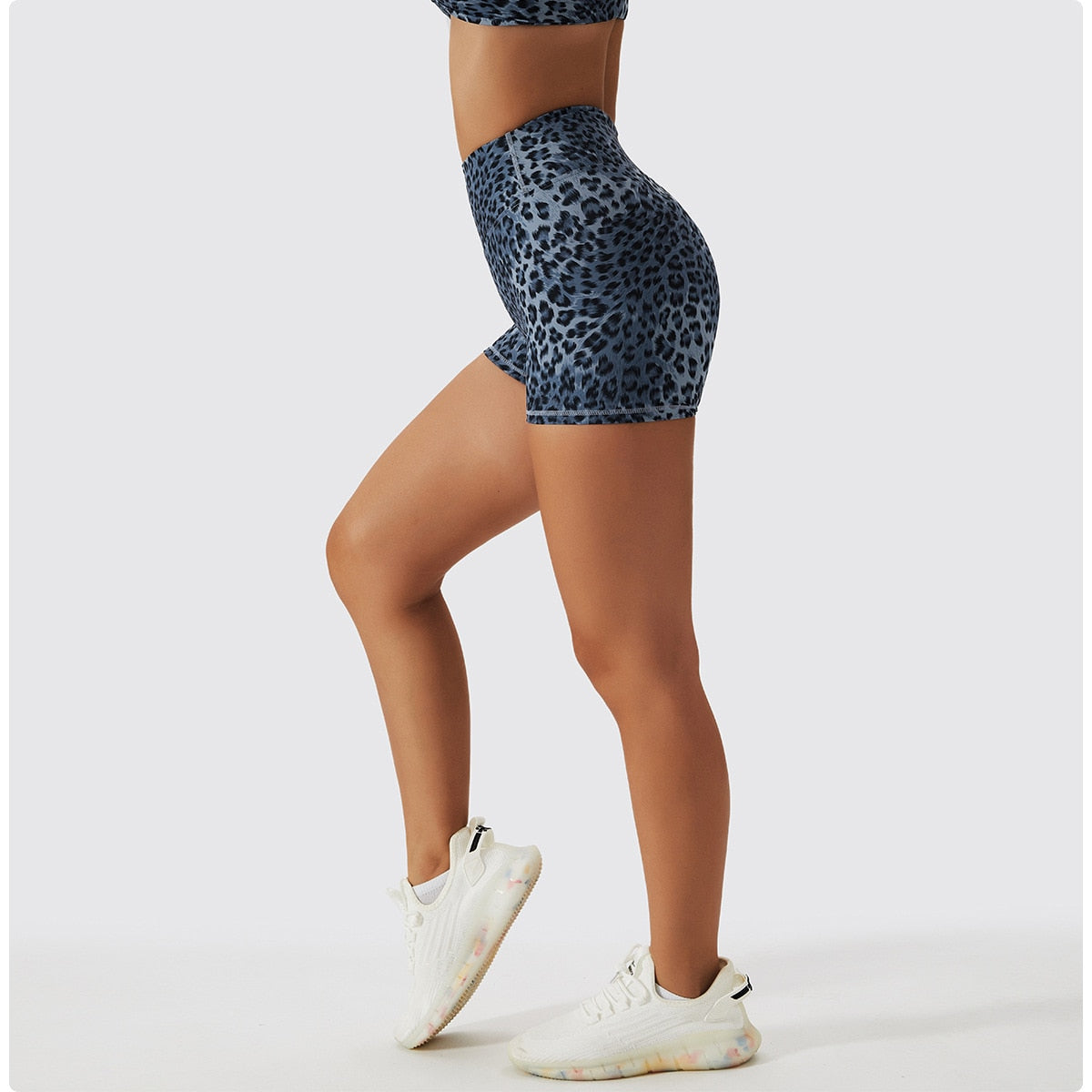 Agility Scrunch Butt Leopard Biker Shorts
