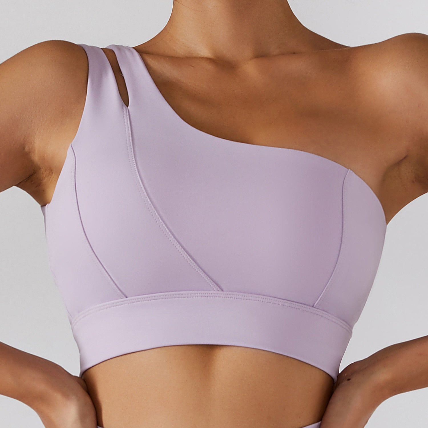 Clarity One-Shoulder Keyhole Sports Bra