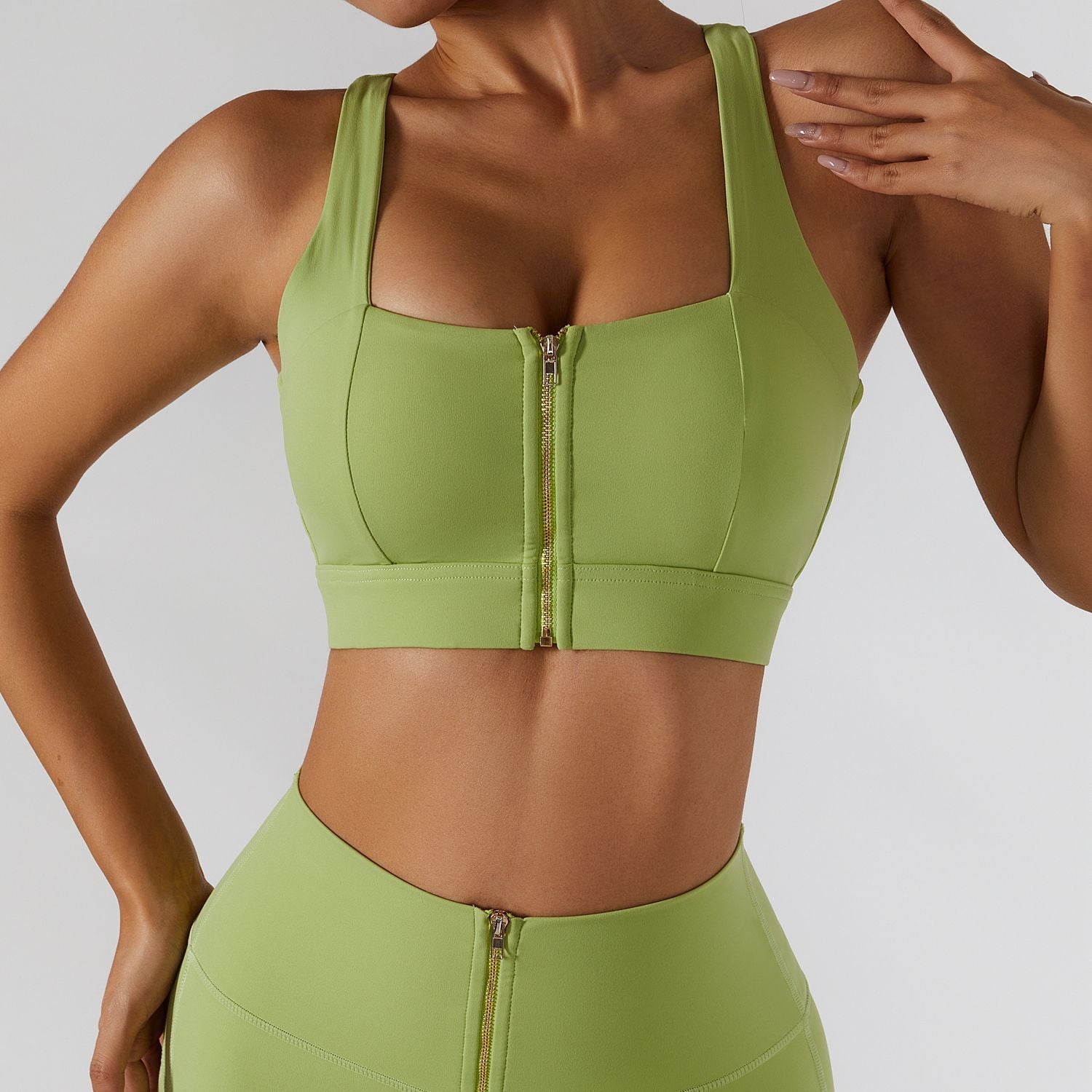 Believe Zip Front Sports Bra